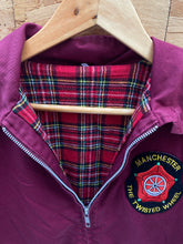 Vintage MOD soul skin punk maroon tartan inner Harrington style jacket size S